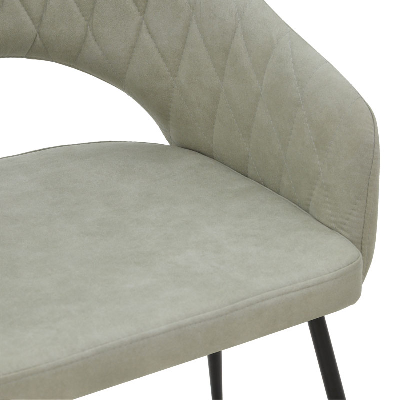 Πολυθρόνα Macie pakoworld ύφασμα antique γκρι-μαύρο 58x50x85εκ 6