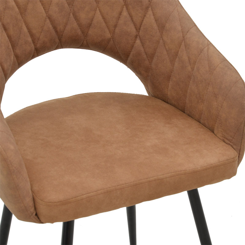 Πολυθρόνα Macie pakoworld ύφασμα καφέ antique-μαύρο 58x50x85εκ 6