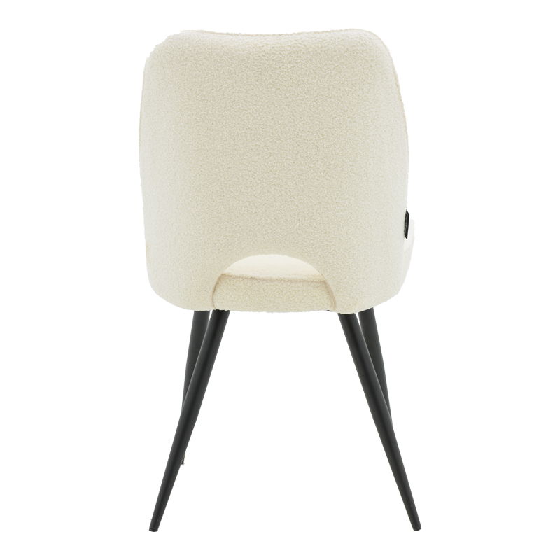 Καρέκλα Renish pakoworld μπουκλέ λευκό-μεταλλικό μαύρο πόδι 49x59x86εκ 5