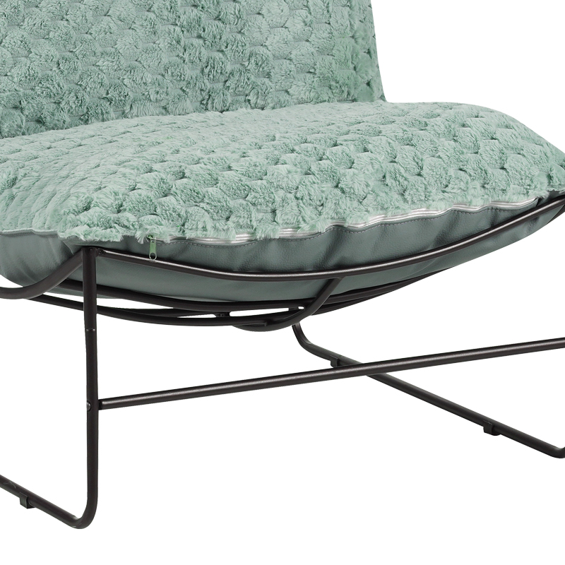 Πολυθρόνα Chopie pakoworld ύφασμα ανοιχτό πράσινο-μαύρο πόδι 77x90x83εκ 6