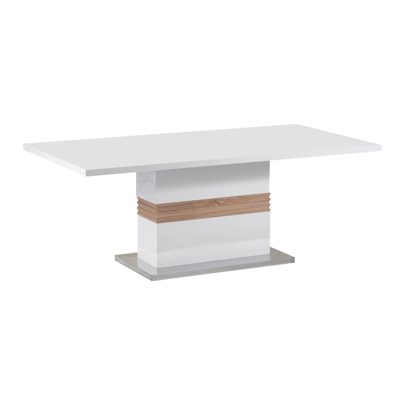 Τραπέζι Zoekrin Inart λευκό mdf 200x100x76εκ 1
