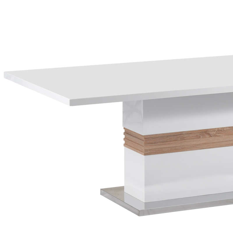 Τραπέζι Zoekrin Inart λευκό mdf 200x100x76εκ 4