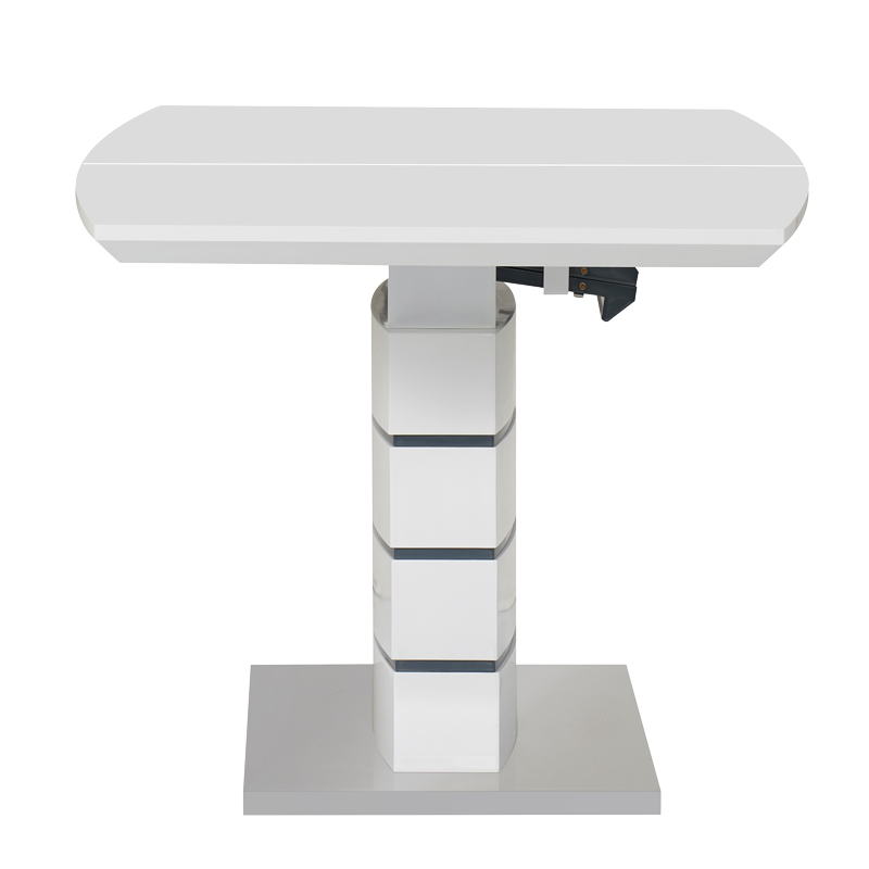 Τραπέζι επεκτεινόμενο Darsile Inart λευκό με γκρι-ανθρακί mdf 140-180x90x76εκ 7