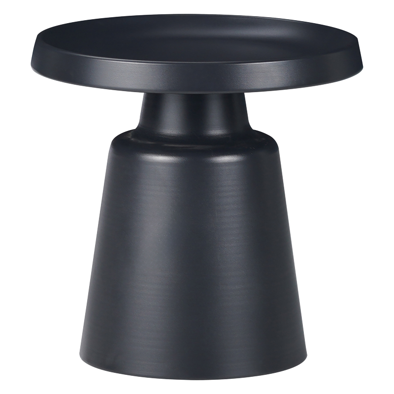 Βοηθητικό τραπέζι Ginoze Inart μαύρο μέταλλο Φ50x50εκ 2