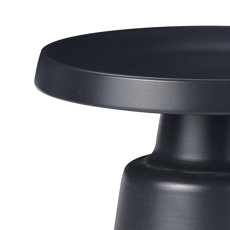 Βοηθητικό τραπέζι Ginoze Inart μαύρο μέταλλο Φ50x50εκ 3