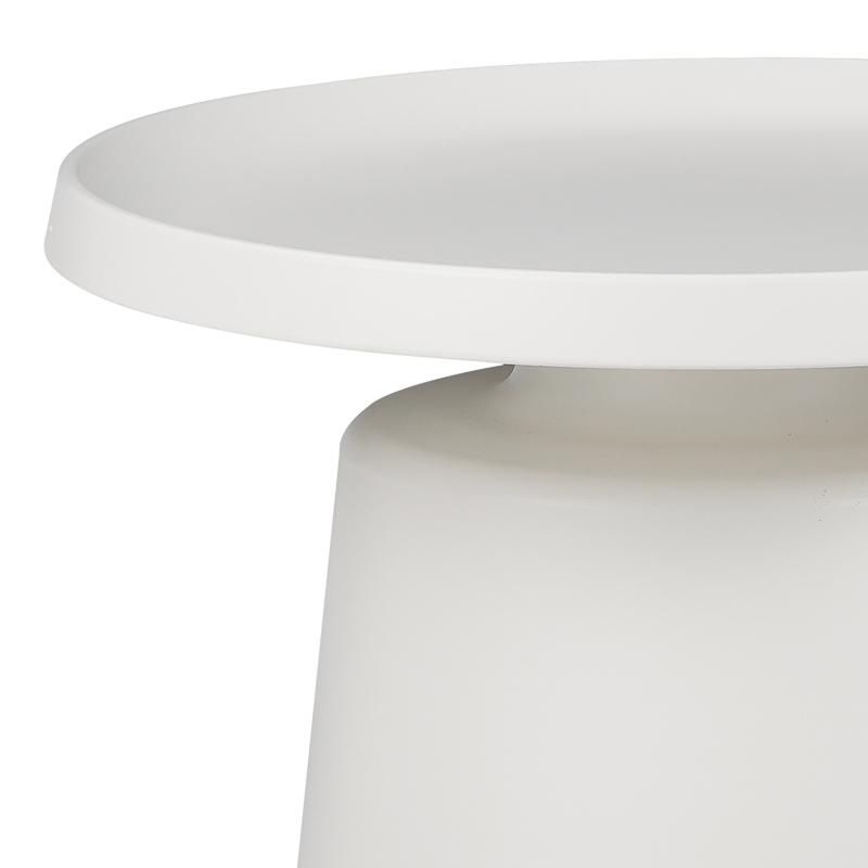 Τραπέζι σαλονιού Ginoze Inart λευκό μέταλλο Φ70x40εκ 3