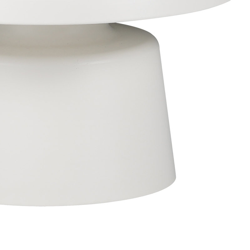 Τραπέζι σαλονιού Ginoze Inart λευκό μέταλλο Φ70x40εκ 4