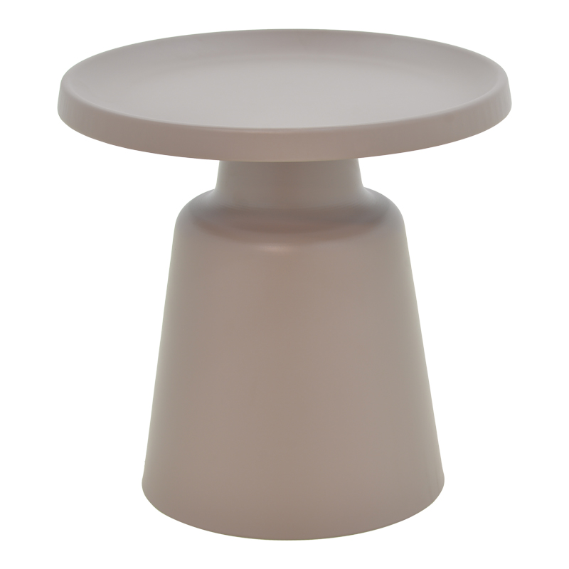 Βοηθητικό τραπέζι Ginoze Inart cappuccino μέταλλο Φ50x50εκ 2