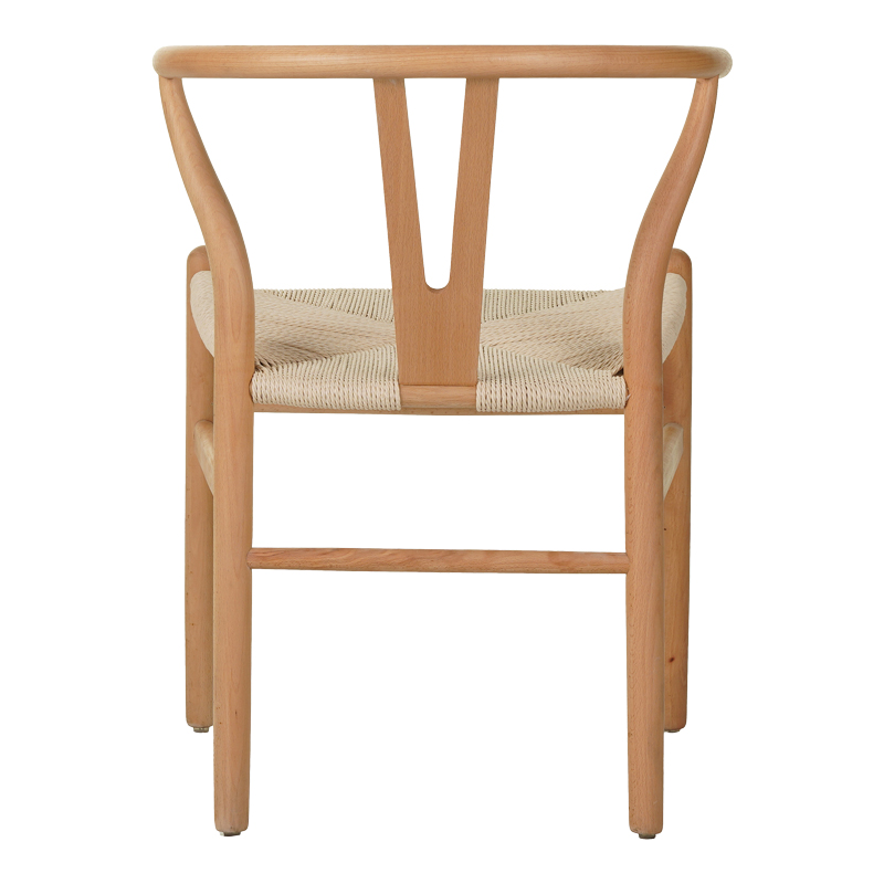 Καρέκλα Wishbone pakoworld rubberwood-σχοινί σε φυσική απόχρωση 53.5x57x74εκ 6