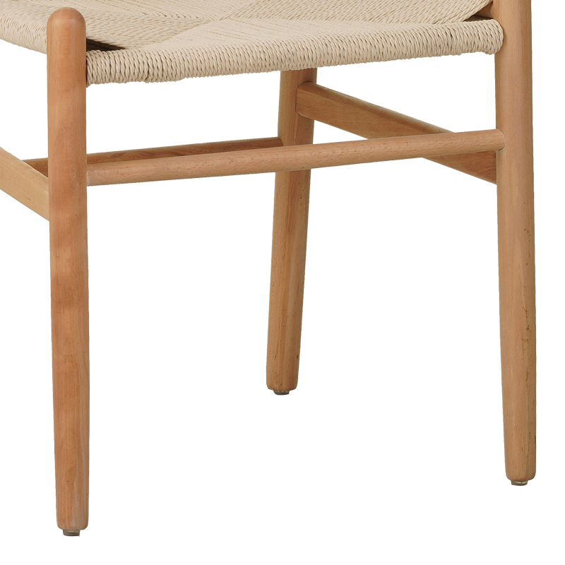 Καρέκλα Wishbone pakoworld rubberwood-σχοινί σε φυσική απόχρωση 53.5x57x74εκ 8