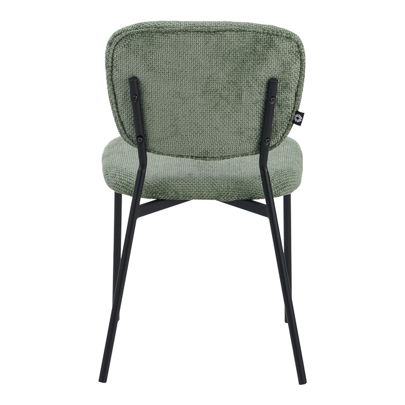 Καρέκλα Cathair pakoworld μπουκλέ ύφασμα σε λαδί απόχρωση με μαύρα μεταλλικά πόδια 48x53x82εκ 5