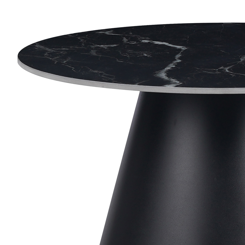 Βοηθητικά τραπέζια Fabrin Inart μαύρο μαρμάρου sintered stone-μαύρο μέταλλο 4