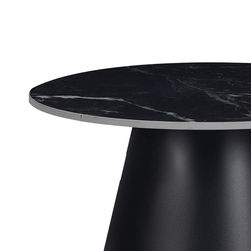 Βοηθητικά τραπέζια Fabrin Inart μαύρο μαρμάρου sintered stone-μαύρο μέταλλο 7