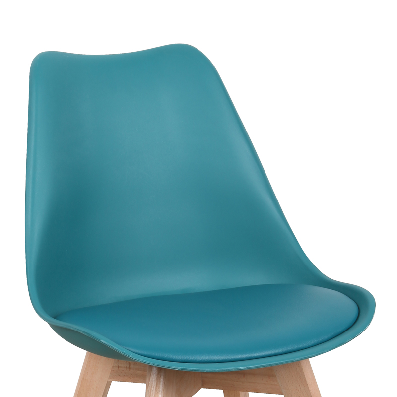 Καρέκλα Gaston pakoworld PP-PU μπλε απόχρωση- φυσικό πόδι 43x51x75εκ 7