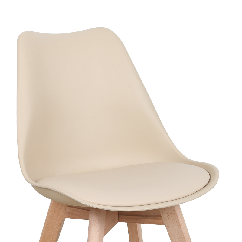 Καρέκλα Gaston pakoworld PP-PU taupe απόχρωση- φυσικό πόδι 43x51x75εκ 7