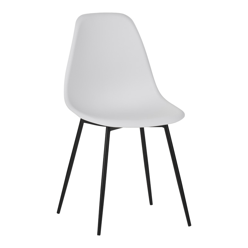 Καρέκλα Ballen pakoworld pp λευκό με μαύρα μεταλλικά πόδια 41.5x53x84.5εκ 1