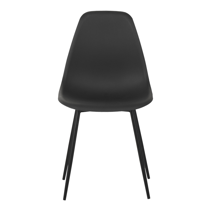 Καρέκλα Ballen pakoworld pp μαύρο με μαύρα μεταλλικά πόδια 41.5x53x84.5εκ 5