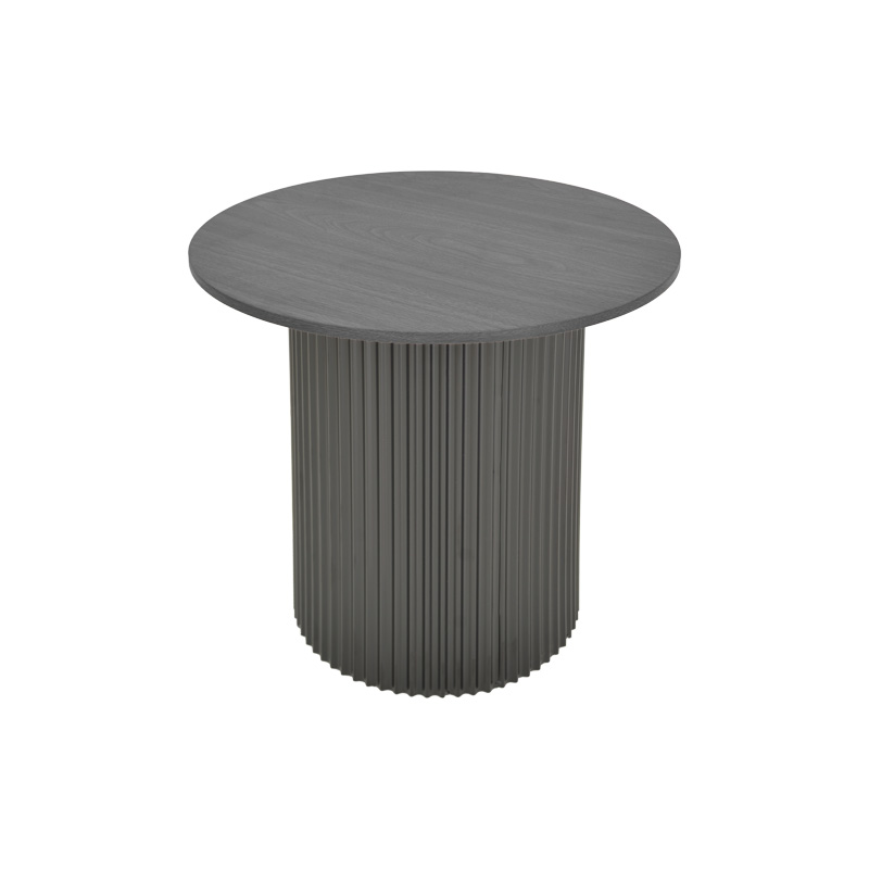 Βοηθητικό τραπέζι Dovel pakoworld mdf-μέταλλο σε μαύρη απόχρωση Φ50x50εκ 3
