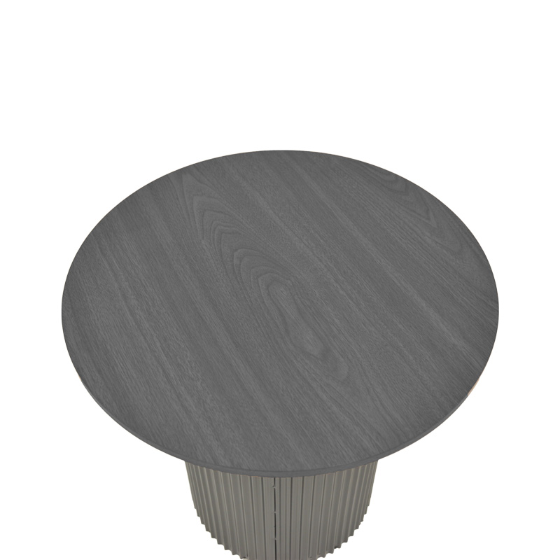 Βοηθητικό τραπέζι Dovel pakoworld mdf-μέταλλο σε μαύρη απόχρωση Φ50x50εκ 4