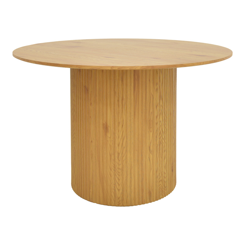 Τραπέζι Karulo pakoworld mdf σε sonoma απόχρωση Φ120x76εκ 1