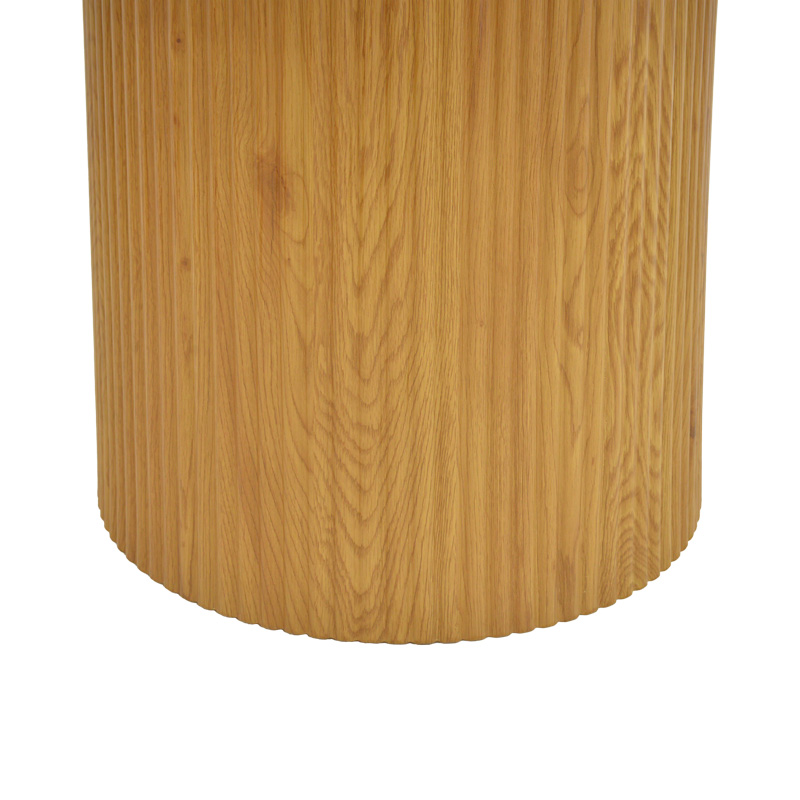 Τραπέζι Karulo pakoworld mdf σε sonoma απόχρωση Φ120x76εκ 5