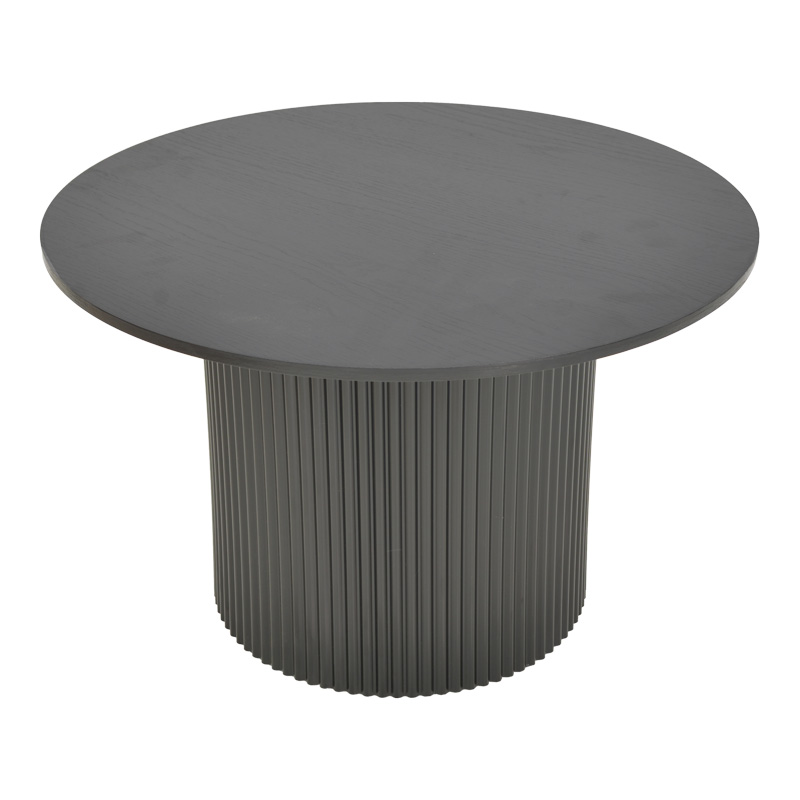 Τραπέζι Karulo pakoworld mdf σε μαύρη απόχρωση Φ120x76εκ 3