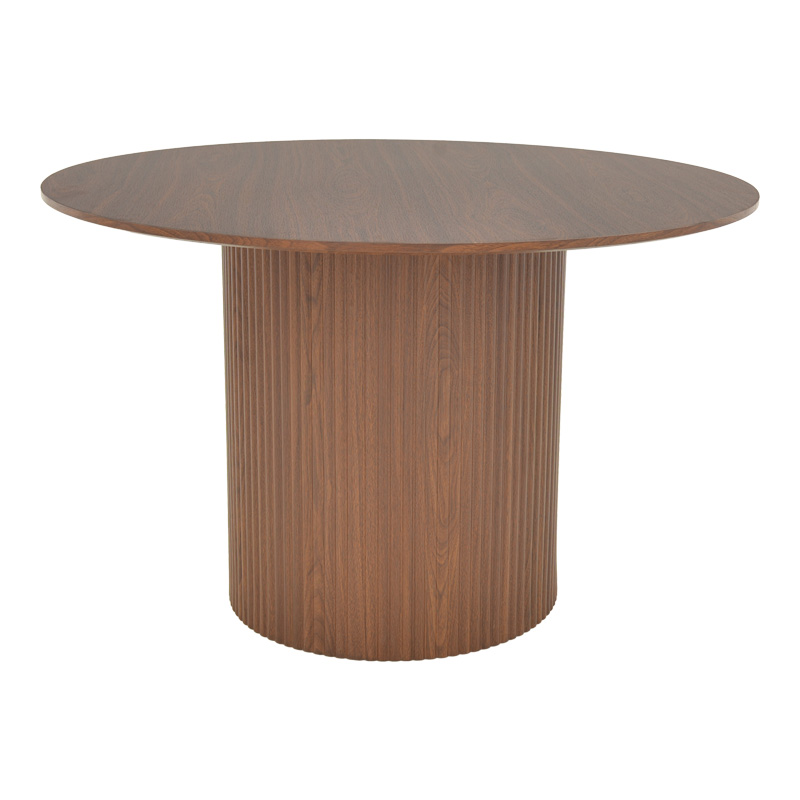 Τραπέζι Karulo pakoworld mdf σε καρυδί απόχρωση Φ120x76εκ 1