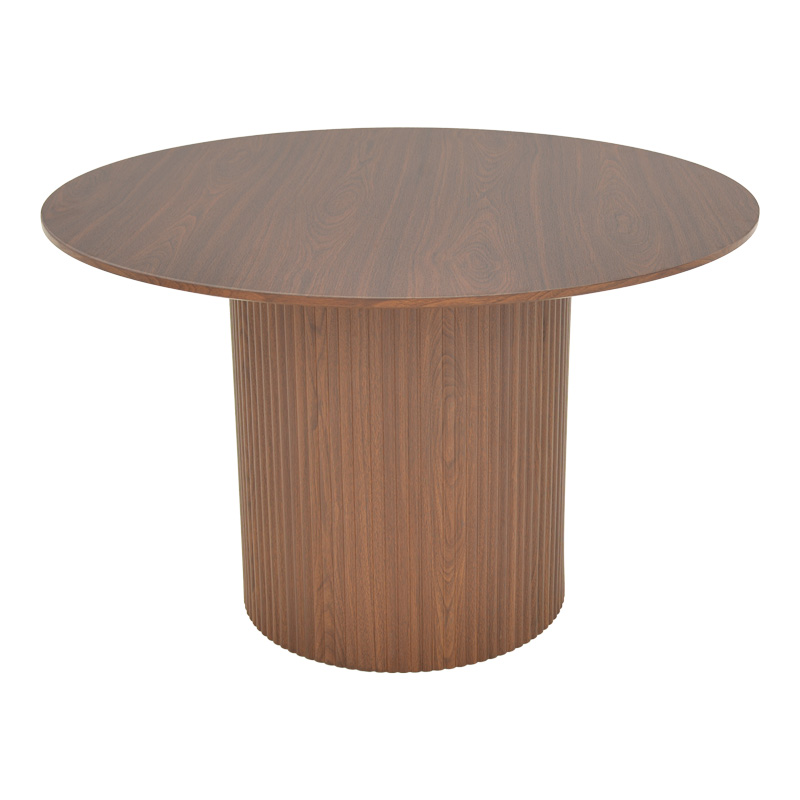 Τραπέζι Karulo pakoworld mdf σε καρυδί απόχρωση Φ120x76εκ 3