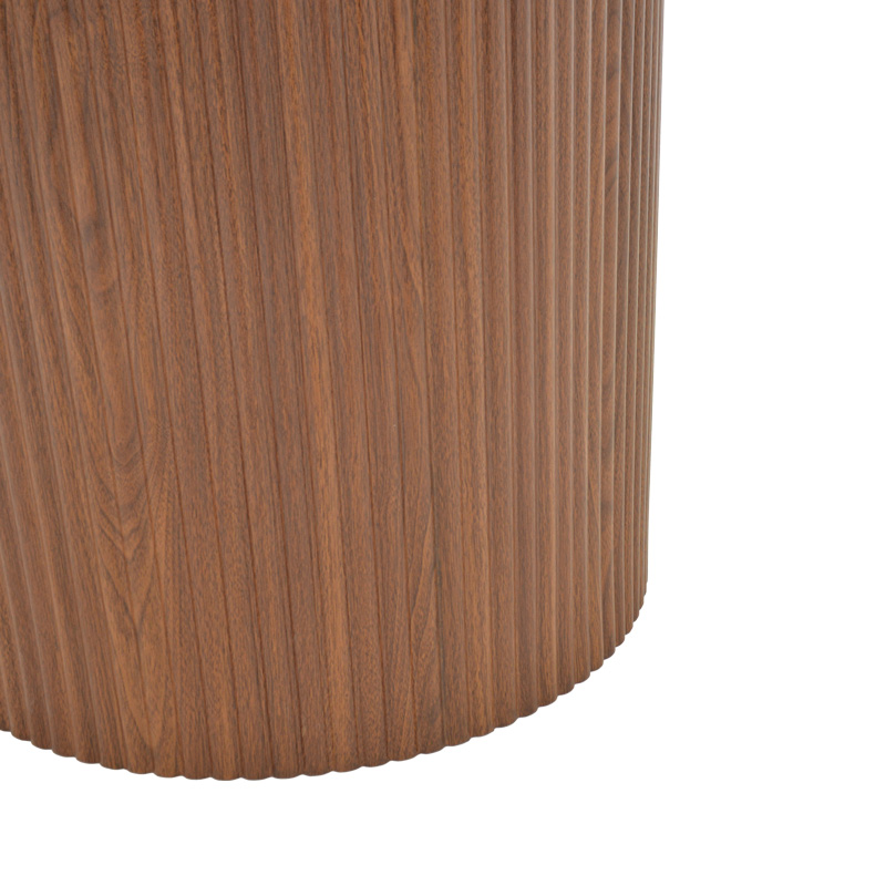 Τραπέζι Karulo pakoworld mdf σε καρυδί απόχρωση Φ120x76εκ 5