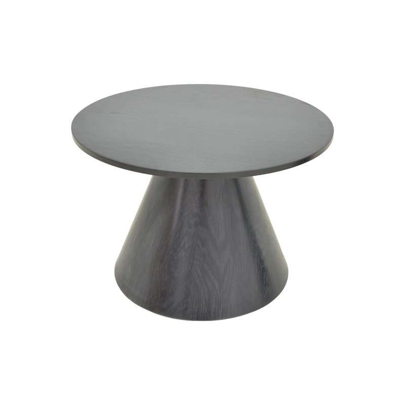 Τραπέζι σαλονιού Donda pakoworld mdf-μέταλλο σε μαύρη απόχρωση Φ60x46εκ 3