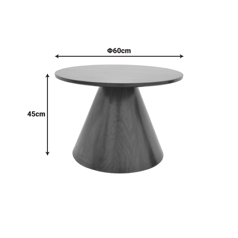 Τραπέζι σαλονιού Donda pakoworld mdf-μέταλλο σε sonoma απόχρωση Φ60x46εκ 3