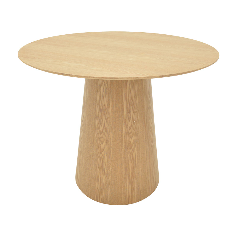 Tραπέζι Donda pakoworld mdf sonoma Φ100x76εκ 1