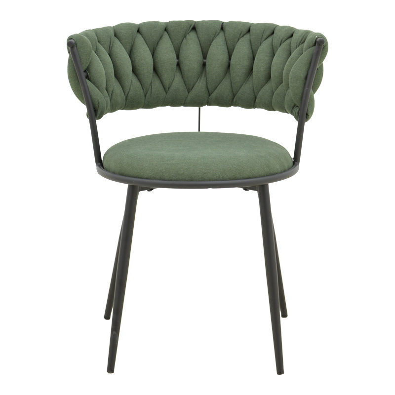 Πολυθρόνα Alkia I pakoworld ύφασμα σε χακί απόχρωση- πόδι μαύρο μέταλλο 57x58.5x72εκ 4