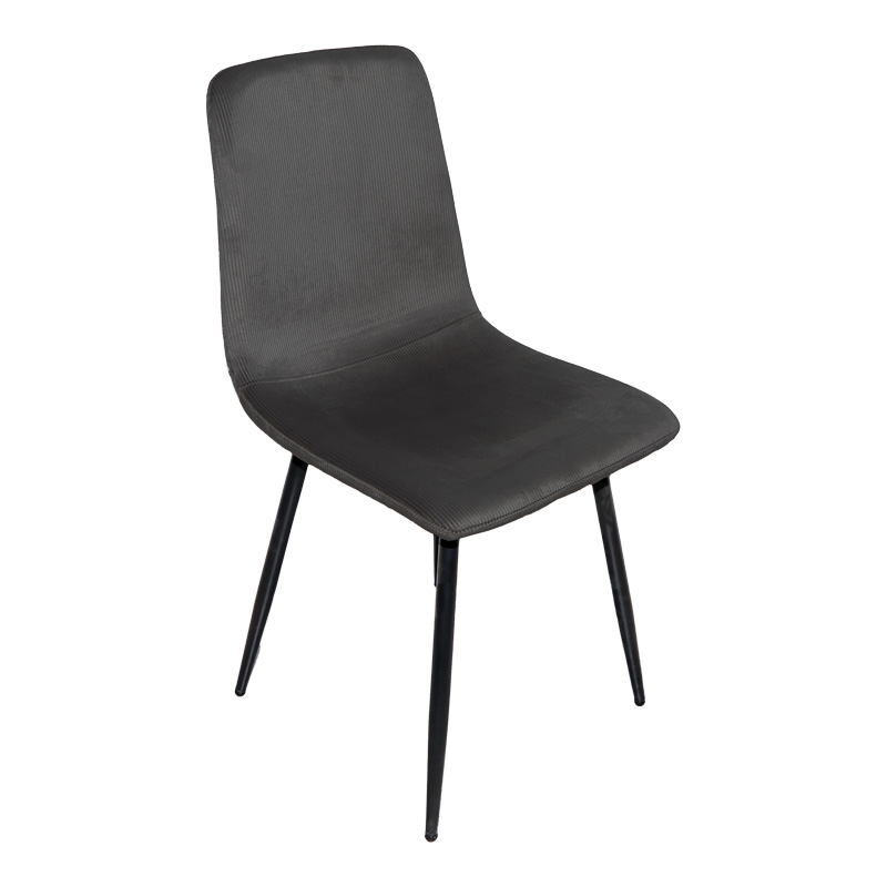 Καρέκλα Grato pakoworld ύφασμα μαύρο-πόδι μαύρο μεταλλικό 45.5x53.5x88.5εκ 1