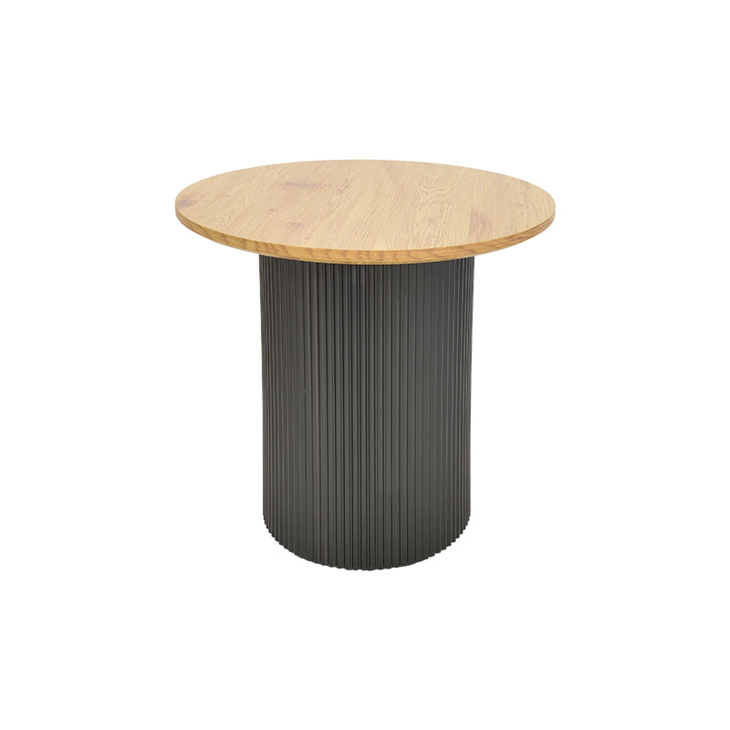 Tραπέζια σαλονιού Dovel pakoworld mdf σετ 2τεμ. sonoma-μαύρο μεταλλο 3
