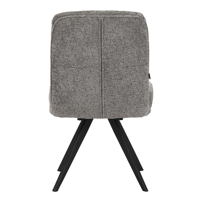 Καρέκλα περιστρεφόμενη Novo pakoworld ύφασμα γκρι μπουκλέ-πόδια μαύρο μεταλλικό 65.5x50x90εκ 5