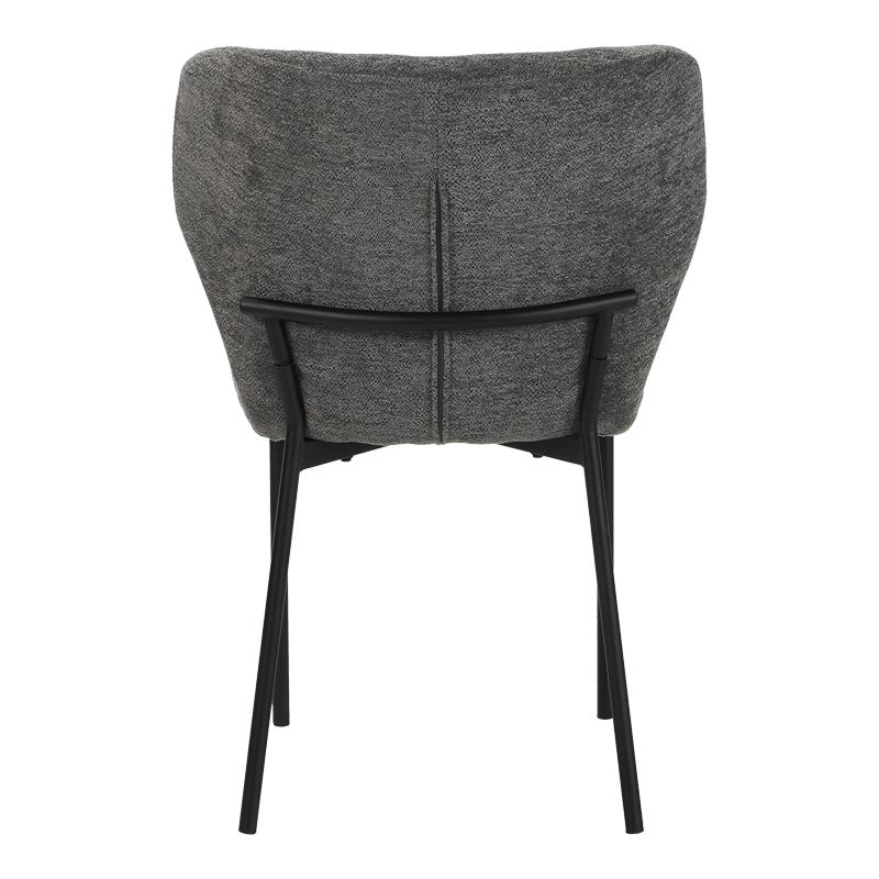 Καρέκλα Mavier pakoworld ανθρακί ύφασμα με πόδια μαύρο μεταλλικό 48x61.5x82εκ 5