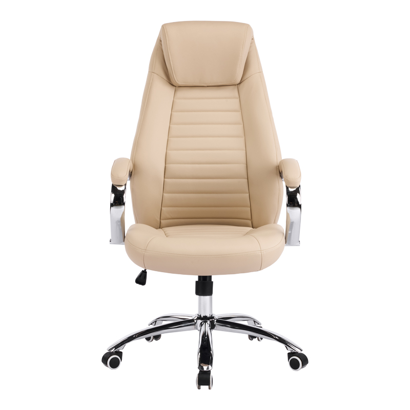 Καρέκλα γραφείου διευθυντή Sonar pakoworld μπεζ pu 61x57x120-128εκ 4