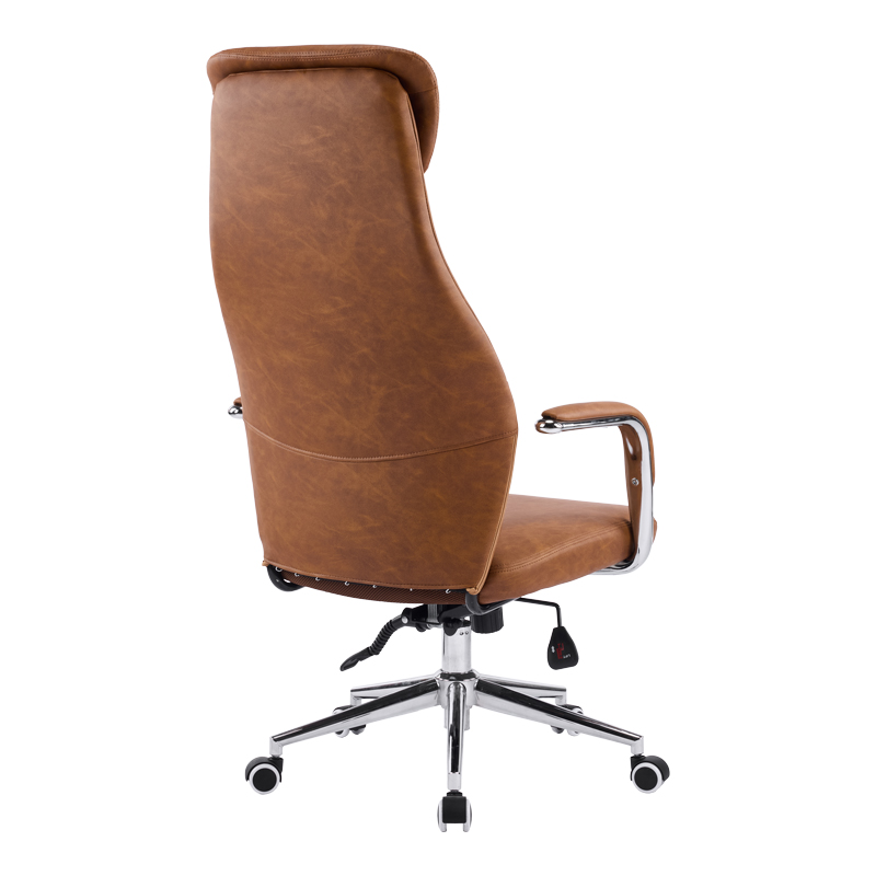Καρέκλα γραφείου διευθυντή Ferka pakoworld καφέ pu 64x71x120-128εκ 3