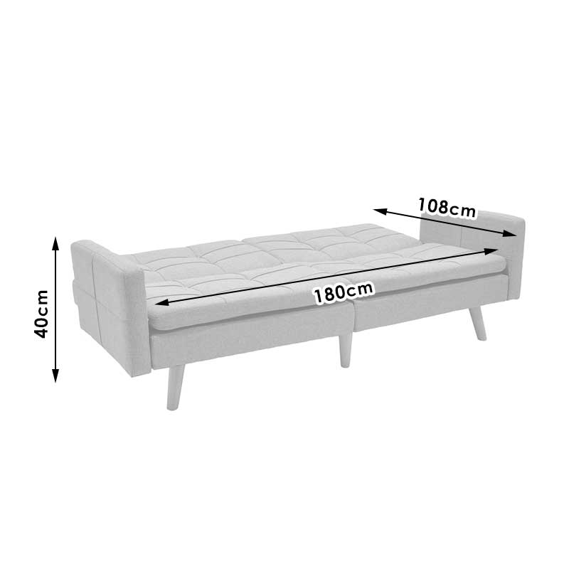 Καναπές-κρεβάτι Flexible pakoworld σε ανθρακί ύφασμα 198x87x76εκ 12