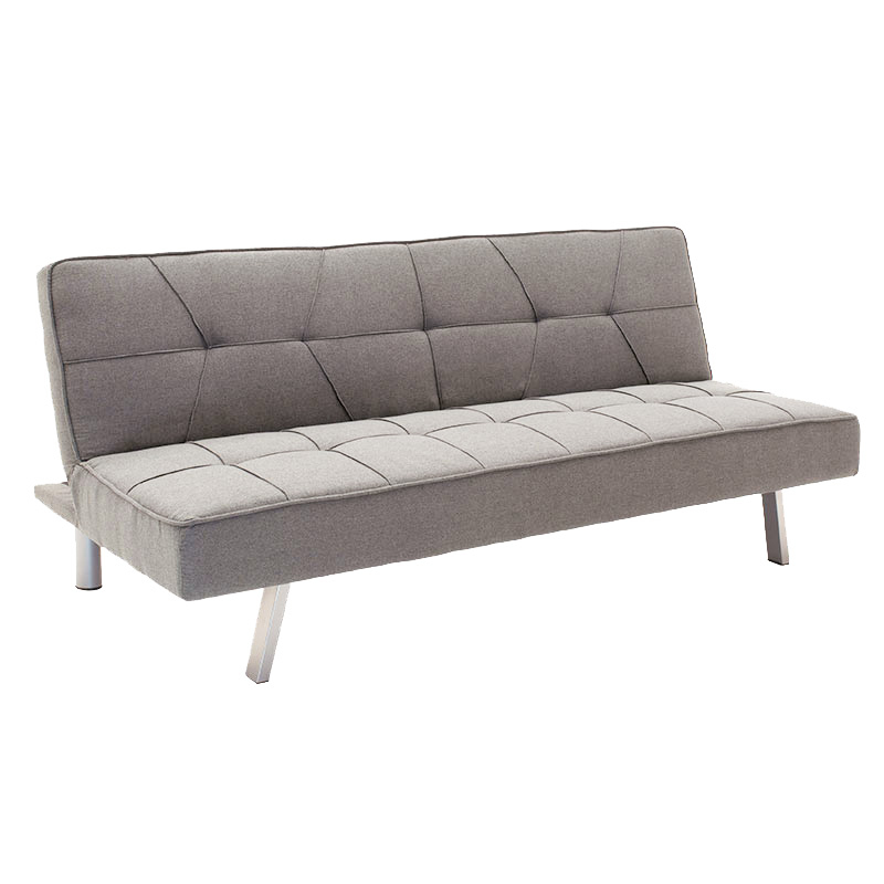 Καναπές-κρεβάτι Travis pakoworld 3θέσιος με ύφασμα γκρι 175x83x74εκ 1
