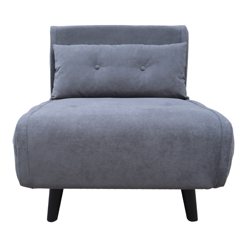 Πολυθρόνα-κρεβάτι Josuane pakoworld ανθρακί βελούδο και ξύλινο πόδι σε μαύρη απόχρωση 78x80x81εκ 4