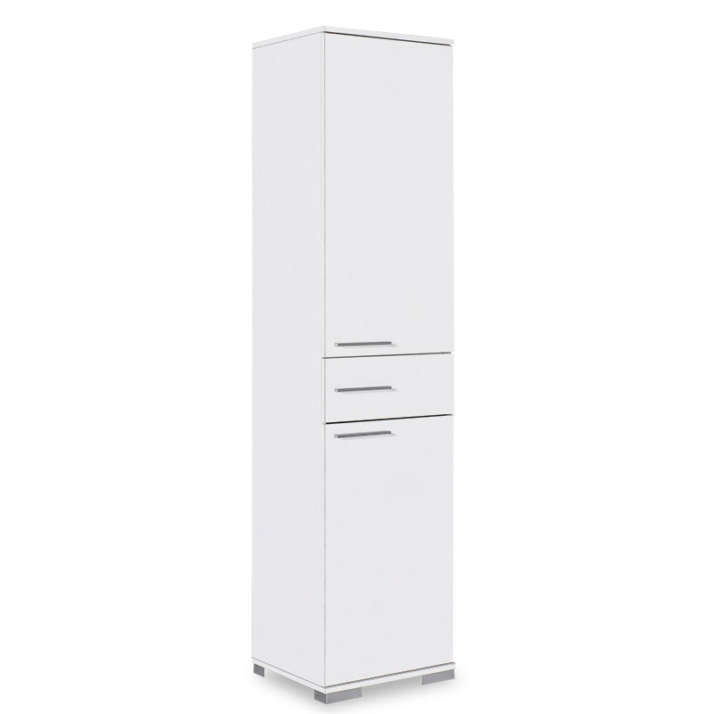 Ντουλάπι-στήλη Chad pakoworld με συρτάρι λευκό gloss 45x40x187εκ 1