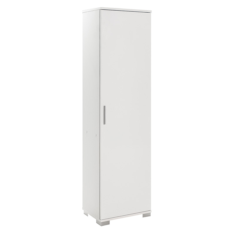 Ντουλάπι-στήλη Chad1 pakoworld λευκό gloss 45x32x169εκ 2