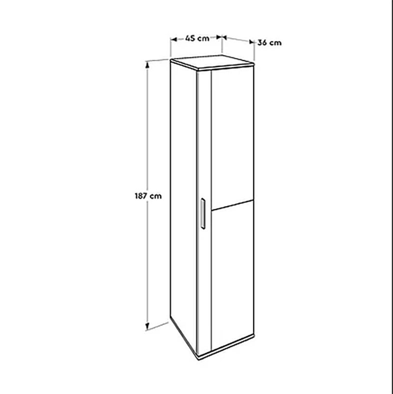 Έπιπλο εισόδου-παπουτσοθήκη Porto pakoworld με καθρέπτη 20 ζεύγων sonoma 45x36x187εκ 2