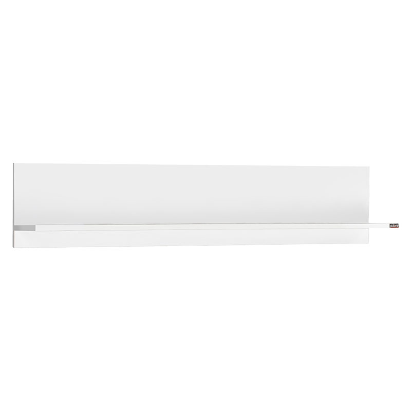 Ραφιέρα Pico pakoworld λευκό gloss 120x20x25εκ 1