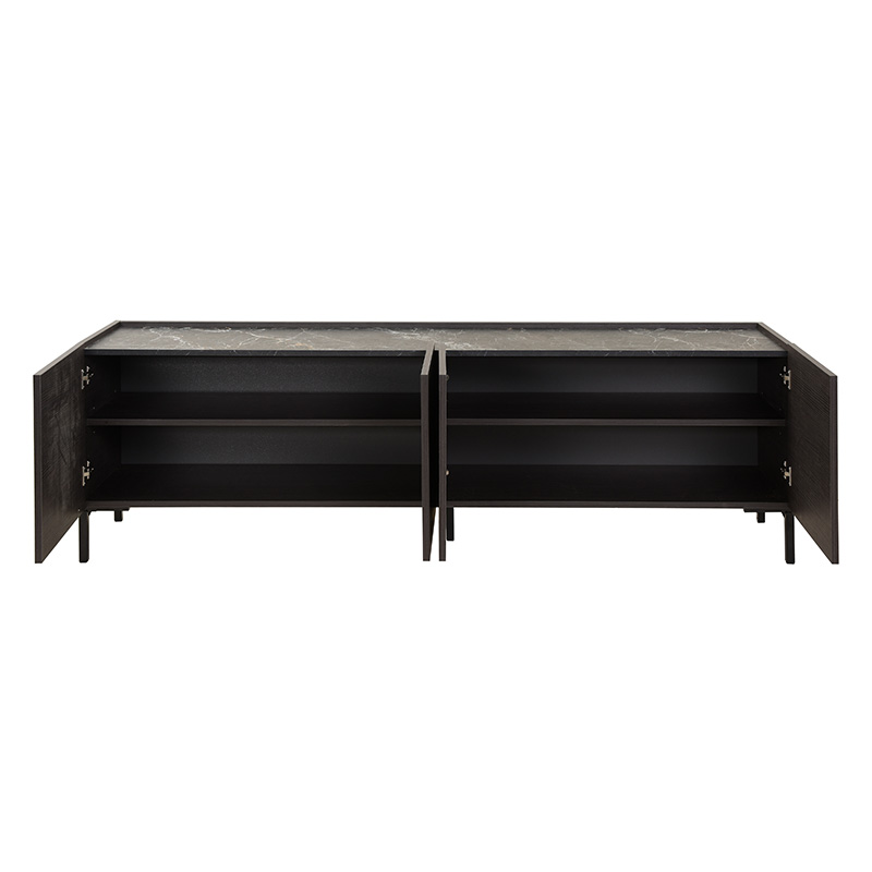 Έπιπλο τηλεόρασης Calliope pakoworld wenge-μαύρο μαρμάρου 180x44x57εκ 5