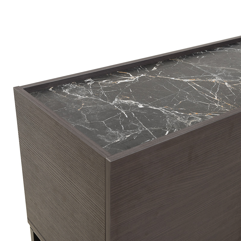 Έπιπλο τηλεόρασης Calliope pakoworld wenge-μαύρο μαρμάρου 180x44x57εκ 6