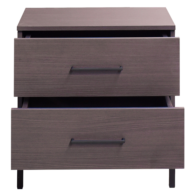 Κομοδίνο Calliope pakoworld με 2 συρτάρια wenge-μαύρο 55x44x57εκ 4