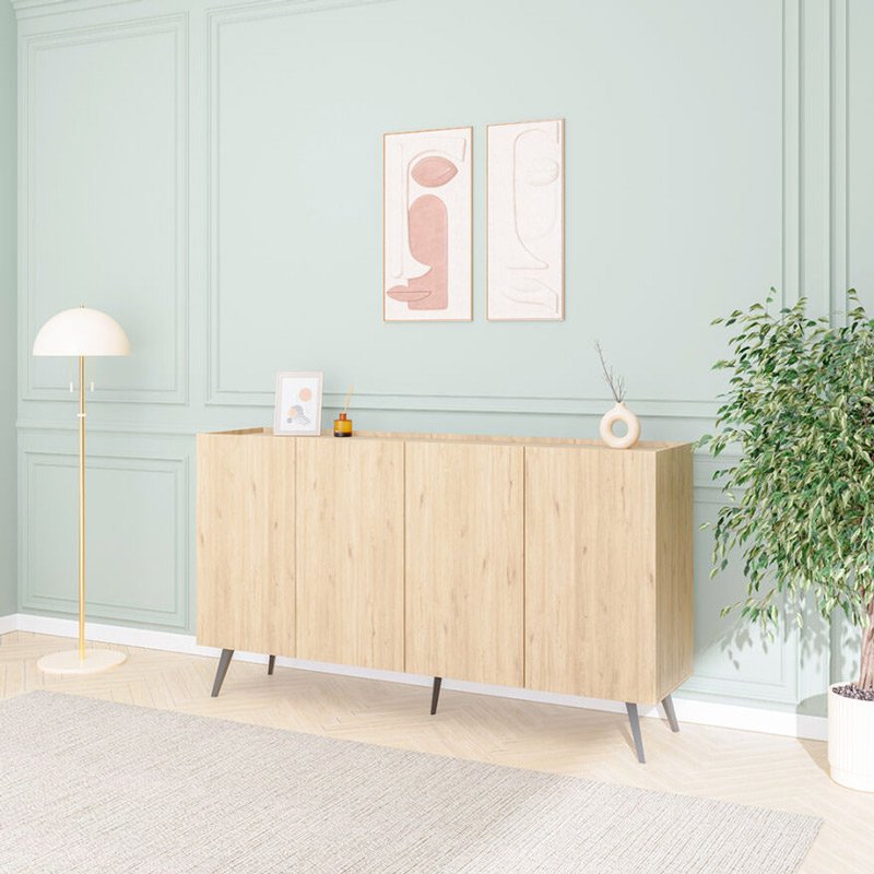 Μπουφές Kudro pakoworld σε oak απόχρωση 180x43x100εκ 1